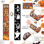 47" Double Side Fall Porch Sign Halloween Boo Porch Decor - Image 5