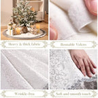 Valery Madelyn 36 Inch Sliver Christmas Tree Skirt for Tree Decorations - Image 4