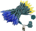 Novelty Lights 24FT 70 LED C6 Christmas String Lights, Blue & Yellow - Image 5
