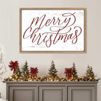 Merry Christmas Wall Decor Art Framed, 23.6×15.7 Inch Large Wooden Merry Christmas Sign, Xmas Holiday Indoor Living Room Bedroom Office Mantel Rustic Farmhouse Decorations for Home Kitchen - Image 5