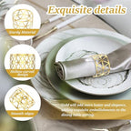 60 Pcs Gold Napkin Rings Bulk Metal Napkin Holder Buckles for Wedding Party - Image 4