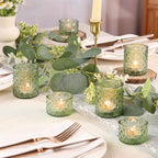 36 Pack Votive Candle Holders, Green Glass Tea Light Candle Holders - Image 4