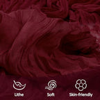 12 Pack 35 x 120 Inch Burgundy Table Runner Cheesecloth - Image 6