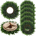 Christmas Norfolk Placemat Set of 6 Round Artificial Wreath Charger by Gandeer