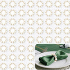 Set of 200 Imitation Pearl Napkin Rings, Gold Rhinestone Napkin Rings Bulk by FCDECOR