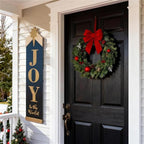 Glitzhome 42"H Christmas Double Sided Nativity Porch Sign,Wooden Porch Decor with Gold "JOY to the World", Xmas Welcome Sign for Front Door Indoor Outdoor Holiday Decorations - Image 6