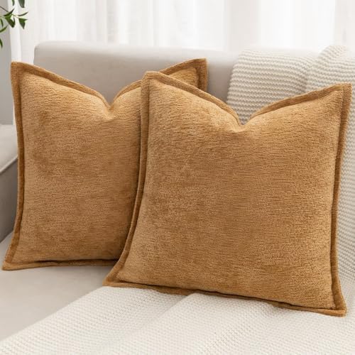 Decorative Throw Pillow Covers 26x26 Chenille Boho Pillowcase by BAOLIZEGAO