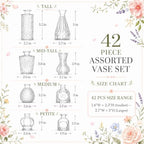 42 Pcs Glass Bud Vases in Bulk, Small Vases for Flowers, Mini Bud Vase Set, Flower Vases for Centerpieces Table Decorations, Wedding, Baby Shower, Home Decor (Clear, 42 PCS) - Image 4