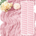 30 Pack Light Pink Cheesecloth Table Runner 17 x 108 inch Cheese Cloth Table Runners 9ft Pink Table Runner Rustic Romantic Sheer Gauze Runner for Wedding Party Baby Shower Table Decoration by Yorcari