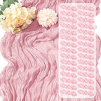 30 Pack Light Pink Cheesecloth Table Runner 17 x 108 inch Cheese Cloth Table Runners 9ft Pink Table Runner Rustic Romantic Sheer Gauze Runner for Wedding Party Baby Shower Table Decoration by Yorcari