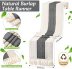 Boho Table Runner and Placemats Set, 6 Sets, Gray, 12x72 - Image 4