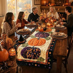 Autumn Quilted Table Runner - Fall & Halloween Seasonal Table Decor，Autumn：M(14×72'') - Image 5
