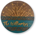 Personalized 20'' Welcome Sign for Front Door Decor,3D Custom Last Name Sign for Front Door,Modern Farmhouse Wood Round Wreath,Custom Name Housewarming,Wedding & Engagement Gifts for New Home by aoiame