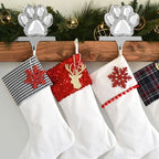 Hxezoc 2 Pack Dog Paw Christmas Stocking Holders 3D Silver Metal Mantel Pet Paw Stocking Hangers for Christmas Fireplace Mantel Decorations Christmas Holiday Supplies - Image 4