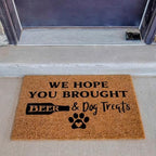 Funny Coir Doormat We Hope You Brought Beer & Dog Treats Front Door Mat Entryway Outdoor Mat with Heavy Duty Front Porch Decor Welcome Mats for Entrance Natural Coconut Thick Brown Mat 23.7x15.7 inch - Image 3