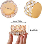 Pack of 20 Gold Crystal Tealight Candleholders - Candlestick Bowls Tea Lamp Candle Holders, Votive Candlestick Holders for Table Centerpieces, Diwali Decorations for Wedding Holiday Party Home Decor - Image 5