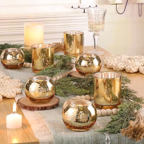 Volens 30pcs Assorted Gold Votive Candle Holders, Large Gold Decorations - Image 5