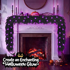 DOIOWN Pre-Lit 6FT Black Norfolk Pine Halloween Garland - Image 2