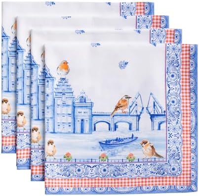 Maison d' Hermine Cloth Napkins Set of 4 Reusable 100% Cotton (20" x 20") by MaisondHermine