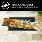 Evergreen Sassafras Fall Christmas Holiday Doormat Insert Bundle & Tray Set of 5, Interchangeable Entrance Door mats Indoor and Outdoor Welcome Mat 30 x 18 Tray Non Slip Backing Low Profile - Image 5