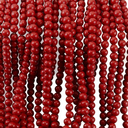 48FT Extra Long Christmas Wood Bead Garland for Xmas Mantle (Dark Red) by Unknown