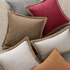 MIULEE Set of 2 Rustic Linen Burlap Throw Pillow Covers 18x18 Brown - Image 4