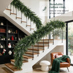 2Pcs 12FT Christmas Cedar Garland,Real Touch Greenery Christmas Decorations - Image 5