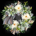 WREATHOME Lambs Ear Wreaths for Farmhouse Front Door Outside Year Round by WREATHOME