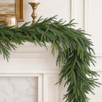 6ft Real Touch Christmas Cedar Garland 2Pcs, Norfolk Pine Garland - Image 5