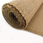 BambooMN 15" x 88" Vintage Hemp Burlap Table Runner for Rustic Wedding Bridal Shower Bachelorette Graduation Party Table Decor Decorations - 6 Pcs - Image 2