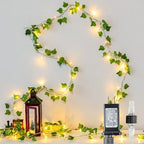 Vine with Fairy Lights, 23 FT 73 LED Ivy Leaf Lights Indoor Plug in, Fake Vine String Lights for Bedroom, Dorm, Wall, Party, Garden, Birthday, Wedding, Room Decor, Warm White by Pellimo