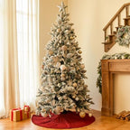 36 Inch Red Knitted Christmas Tree Skirt - Image 5