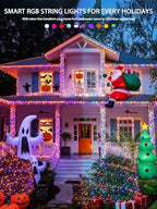JMEXSUSS 200 LED RGB String Lights Outdoor Indoor, 66Ft Halloween Lights - Image 6