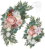 Artificial Wedding Arch Flowers Floral Swag Welcome Sign Ceremony Decor by AitnWoy