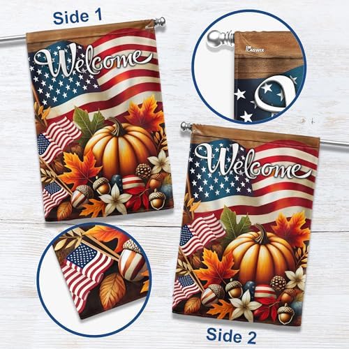FLAGWIX American Pumpkin Flag - House Flags for Outside 29.5" x 39.5" - Image 4