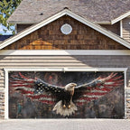 7 * 16FT Eagle USA Flag Garage Door Cover Decorations Independence Day Garage Door Banner for Outdoor Indoor Patriot Party Photography Backdrop by ANNAQUEEN