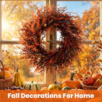 28" Fall Gradient Eucalyptus Wreaths for Front Door,Fall Decorations - Image 3