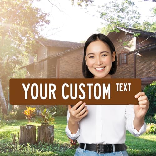 Custom Street Sign, Personalized Novelty Road, Blue Background, Christmas - Image 2