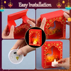 Retisee 12 Sets Diwali Paper Deep Jharokha Wall Decor for Pooja, Creative - Image 7