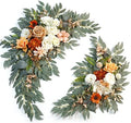 Artificial Wedding Arch Flowers Kit(Pack of 2) for Wedding Arch, Bridal Shower, Ceremony and Reception Backdrop Decoration (Caramel & White) by WEIERYUE