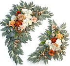 Artificial Wedding Arch Flowers Kit(Pack of 2) for Wedding Arch, Bridal Shower, Ceremony and Reception Backdrop Decoration (Caramel & White) by WEIERYUE