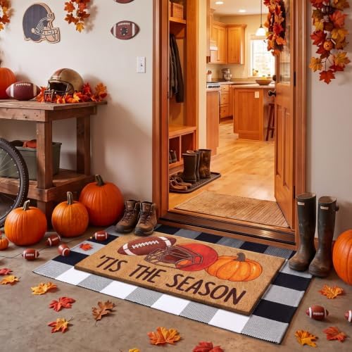 Moucuny 2 Pcs Fall Doormat, Its The Season Football Doormat, Non Slip - Image 3