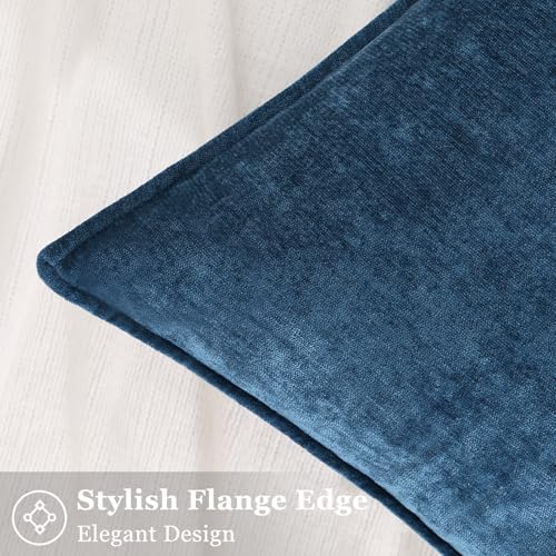 decorUhome Chenille Poseidon Velvet Throw Pillow Covers 20x20 Set of 2 - Image 3
