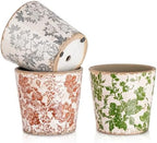 Sungmor Vintage Ceramic Planter Set of 3, 5.5 Inch Crackle Glaze Planters by Sungmor