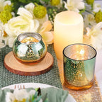 Volens 30pcs Assorted Green Votive Candle Holders Bulk, Large Glass Votives - Image 6
