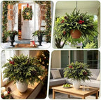 YGSEPCC 20Pcs 23" Christmas Decorations Norfolk Pine Branches with Lights - Image 7