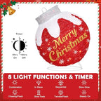 Outdoor Christmas Ball Ornaments, Pop Up Lighted Ball with DIY Sticker - Image 3