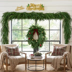 TQRR 2Pcs 9FT Norfolk Pine Garlands, Realistic Greenery Christmas Garland - Image 6