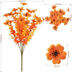 20Bundles Artificial Fall Flowers for Outdoor, Fake Plants Decor,Autumn Red - Image 2