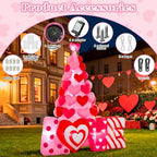 Spinosaurus 8FT Valentine Inflatables Outdoor Decorations,Inflatable Heart Tree with Light Valentines Day Blow Up Love Decor for Outside Yard - Image 6
